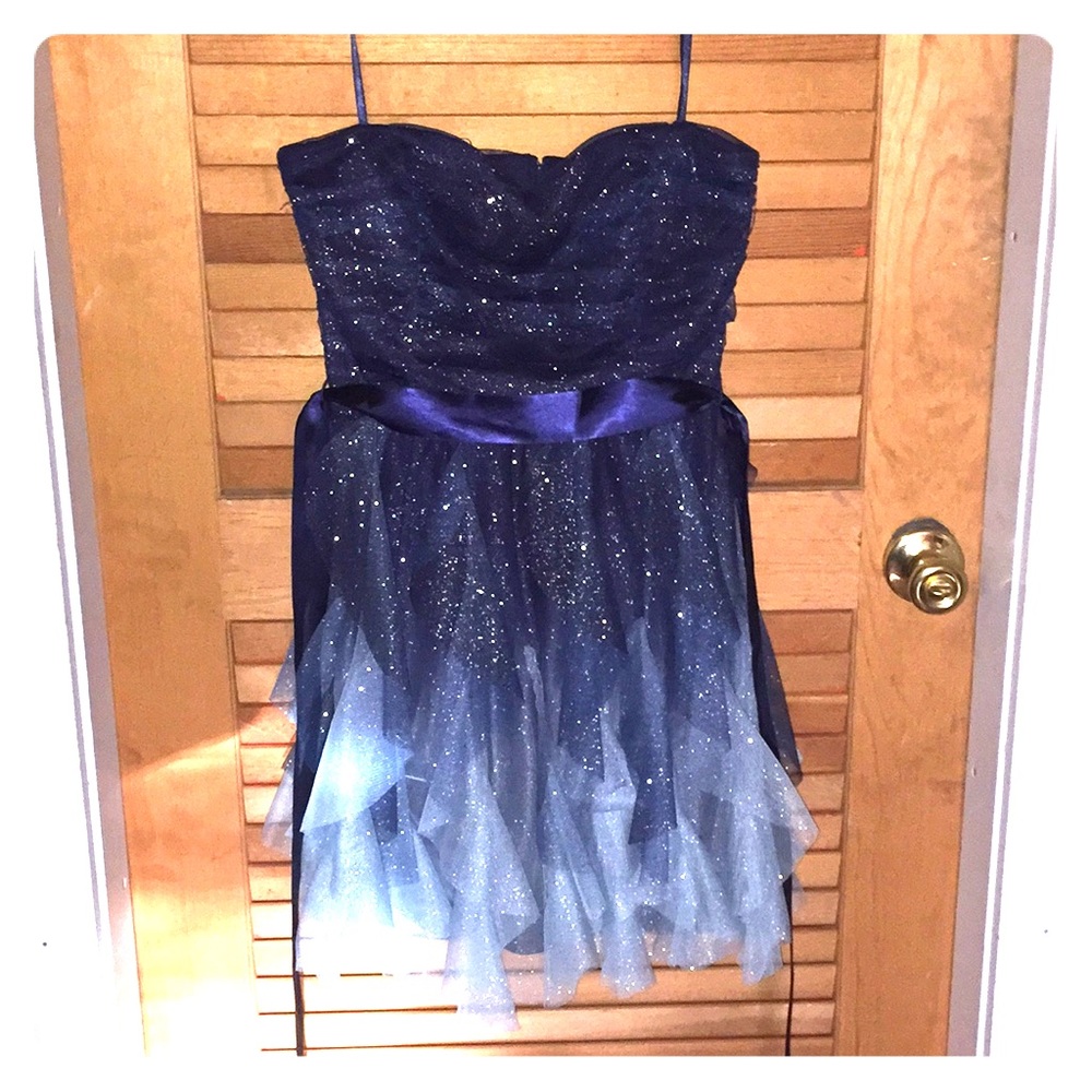 Blue ombré sparkle dress
